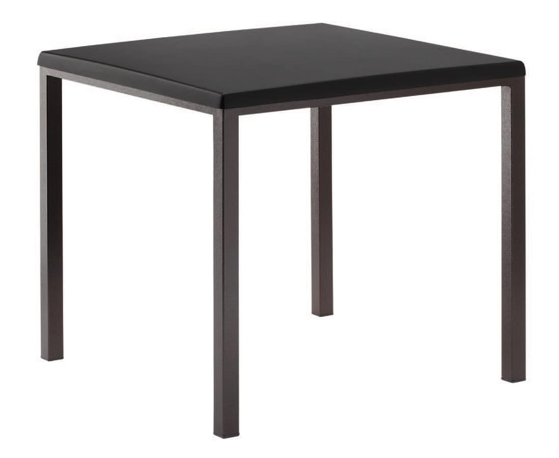 FT 044 square, Table with painted metal base ideal for bar