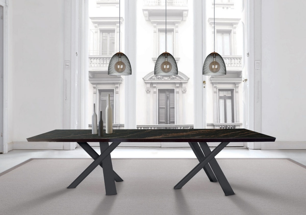 TWINS RESORT, Fixed table with an exclusive design