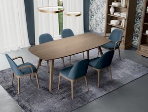 Art. 9218, Wooden dining table, with a contemporary design