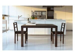 Parentesi, Rectangular table in wood, extendable