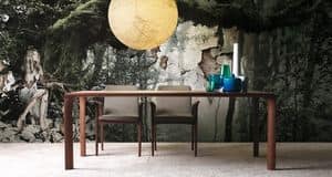 Sintesi, Extendable table in wood for dining room