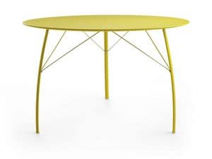 Sospeso R, Dining table with round top