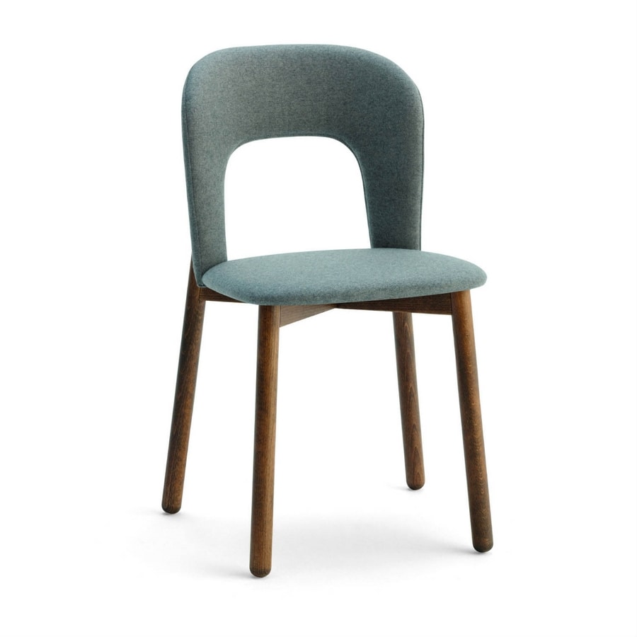 Aiko W, Chair with wooden base