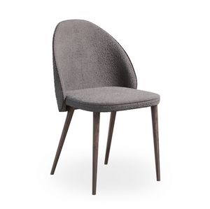 Bombo W, Upholstered chair with beech wood legs