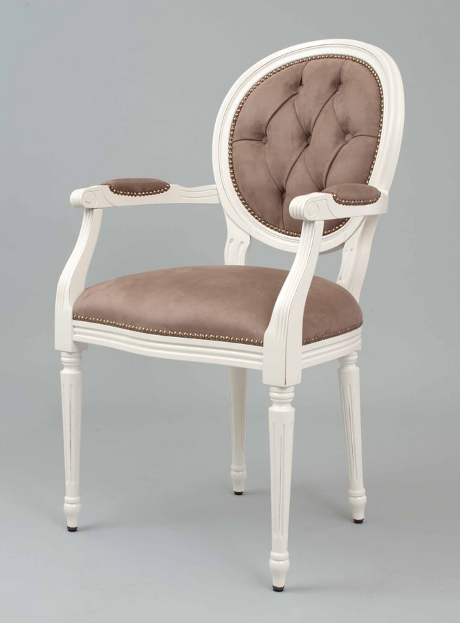 BS100A - Chair, Medallion chair with back