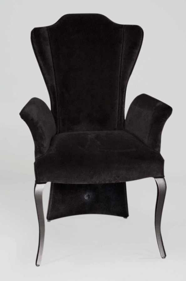 BS431A - Chair, Velvet chair with high back