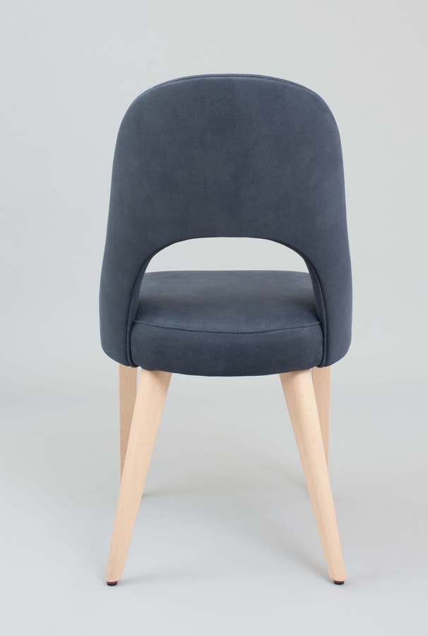 BS439S - Armchair, Upholstered chair covered in eco-leather