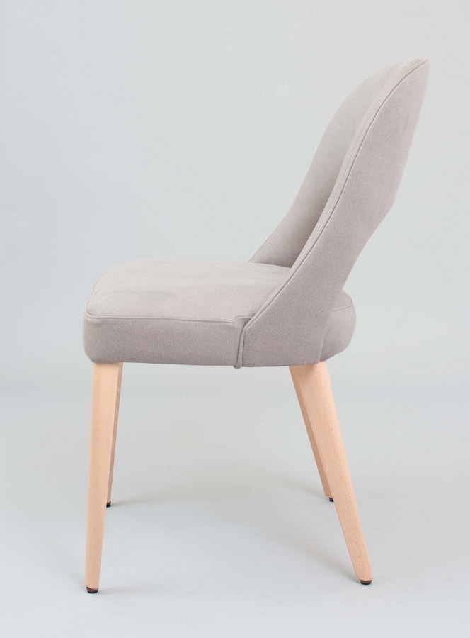 BS439S - Armchair, Upholstered chair covered in eco-leather