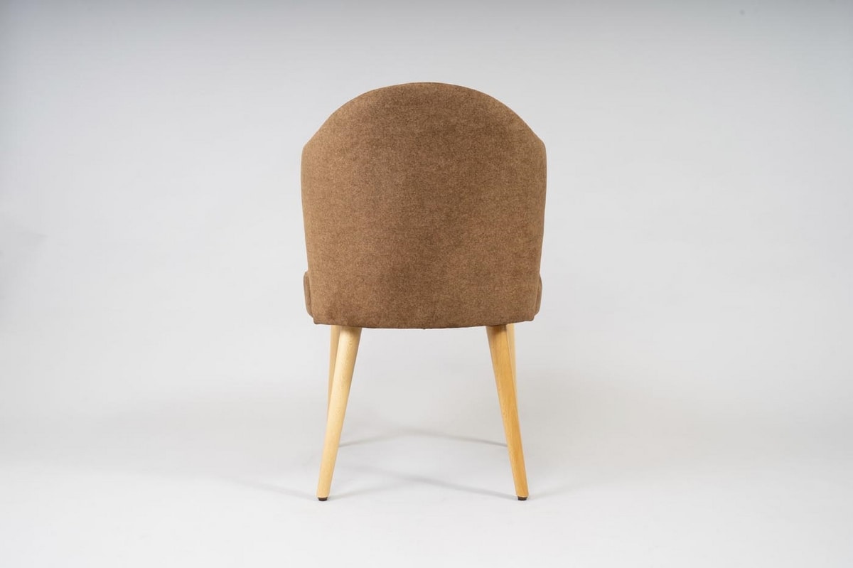 BS478S - Chair, Chair in beech wood with upholstered seat
