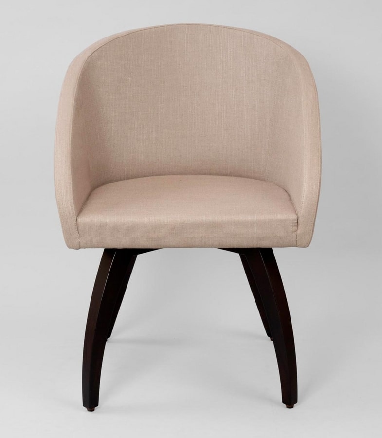 BS602A - Chair, Chair with technical linen covering