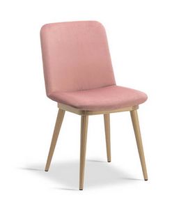Clio, Modern chair with wooden base
