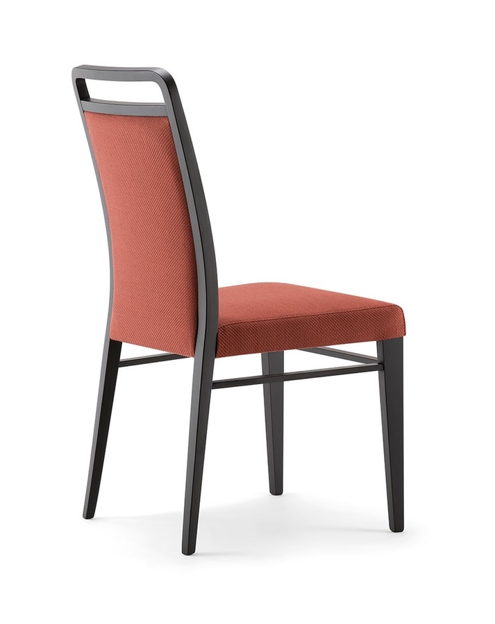 HAVANA SIDE CHAIR 020 S, Solid wood chair, upholstered