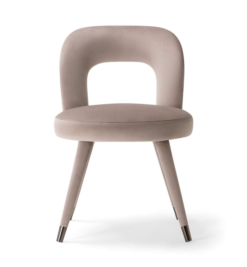 HOLLY SIDE CHAIR 065 S, Chair with solid wood legs and upholstered seat