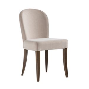 ISLANDA S, Chair with rounded shaped backrest