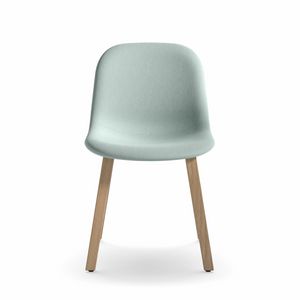 M�ni Fabric WL, Modern chair with wooden base