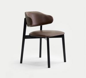 Marie, Padded chair with wooden structure
