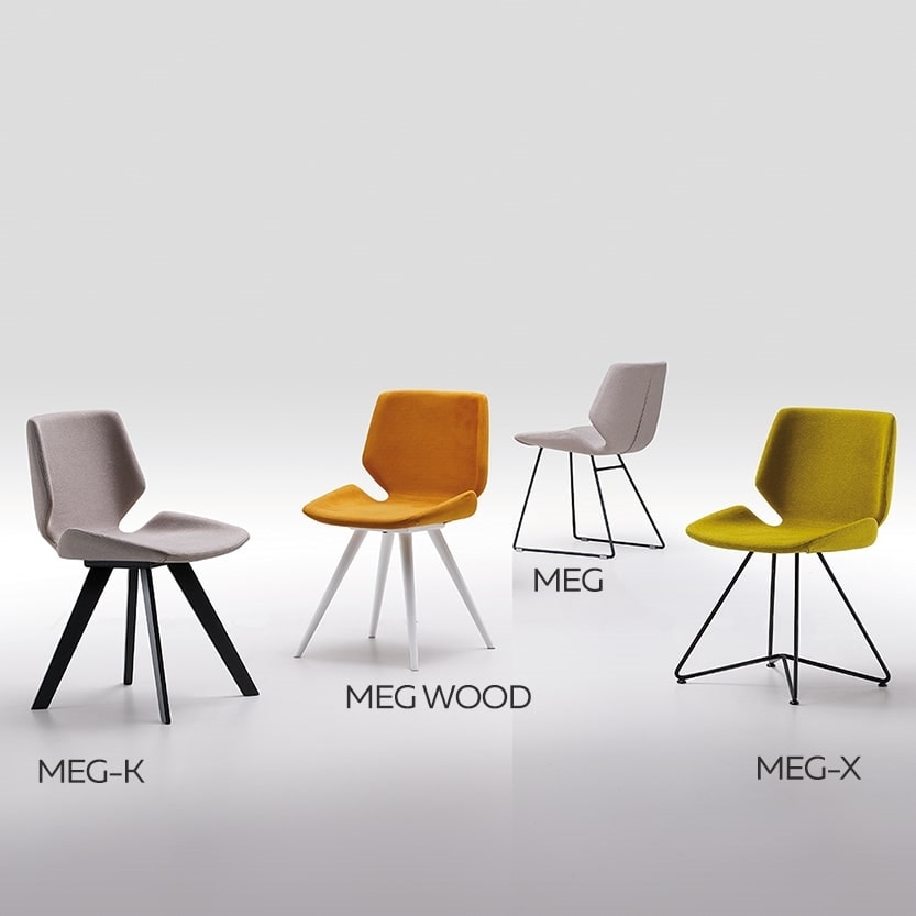 Meg-W, Chair with wooden legs