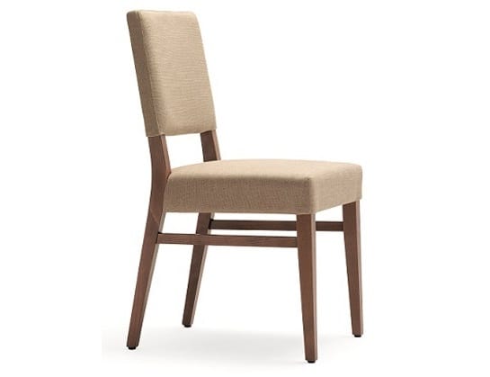Selene-S1, Chair with wooden structure, padded