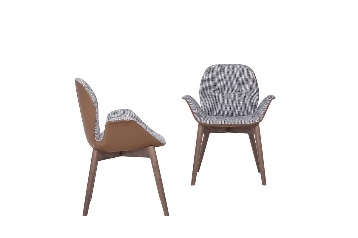 SORRENTO ÉSPRIT, Chair with wooden structure without creasing