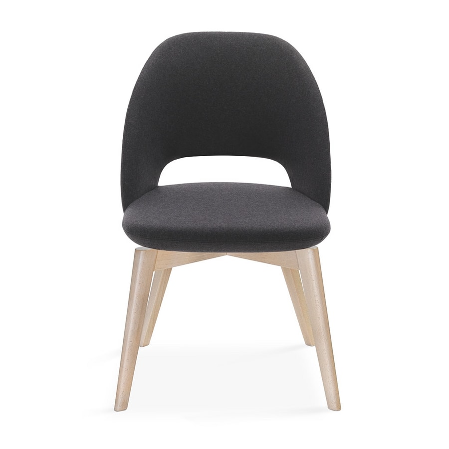 Vivian chair, Upholstered chair with wooden base