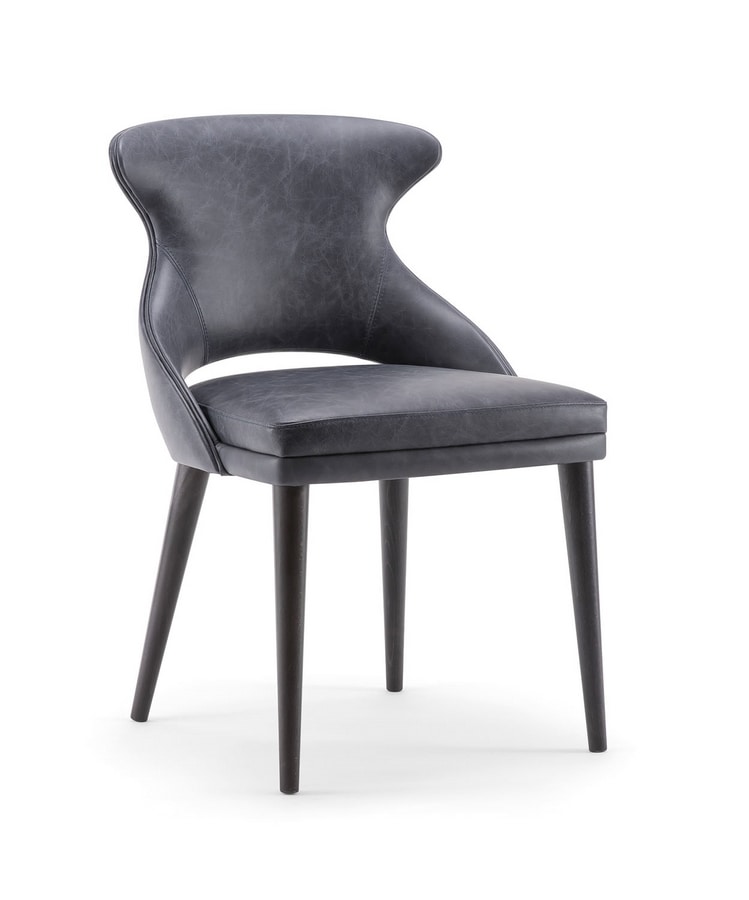 WINGS SIDE CHAIR 076 S, Chair with a refined and contemporary design