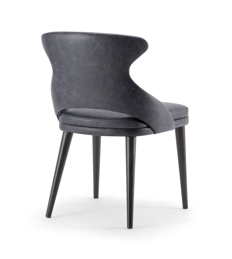 WINGS SIDE CHAIR 076 S, Chair with a refined and contemporary design