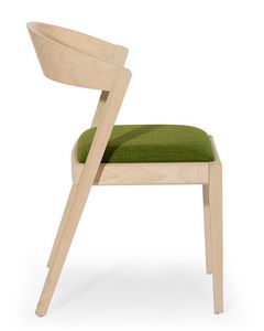 Zanna, Wooden chair with rounded back