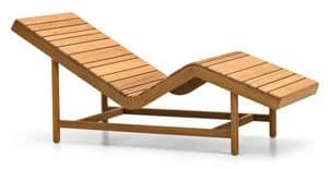 Barcode Relax Lounger, Relax lounger with wooden slats, ideal for sauna