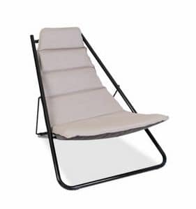 Carbonfold deckchair, Steel deckchair with Tecnorev padding