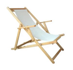 Deck chair Beach, Wooden deckchair, with adjustable backrest