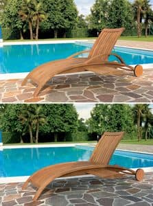 Harmony sunbed, Sunbed for pool and garden, motif with vertical slats