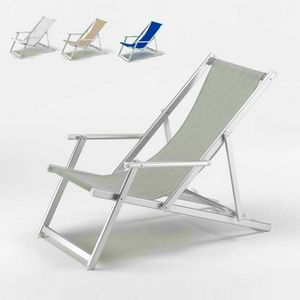 swimming pool deckchair Riccione  RI800LUX, Deck chair with armrests and reclining backrest, tear-resistant