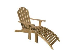 Riviera 502, Adirondack chair is a simple and confortable wooden chair for outdoor use