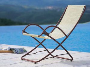 Taormina, Outdoor deck chair with armrests