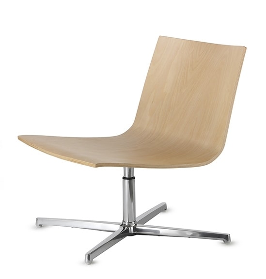 EXEN 242, Swivel chair with wooden seat