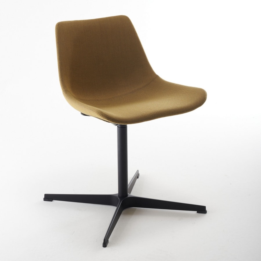 Nita C CR, Swivel chair upholstered in fabric