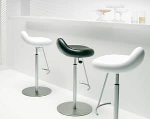 Bloob barstool, Stool adjustable or fixed, for the contract and bars