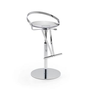 Cayman Bar Poli BT, Adjustable stool, with polycarbonate seat