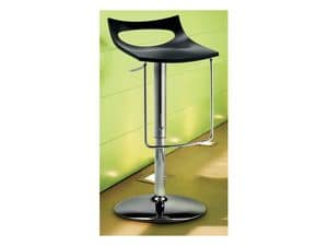 Diavoletto u stool, Swivel barstool, height-adjustable, gas lift