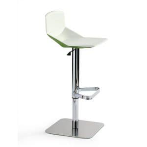 Formula tech ST-ADJ, Stool with minimal design, height adjustable and swiveling, for kitchen counter and bar