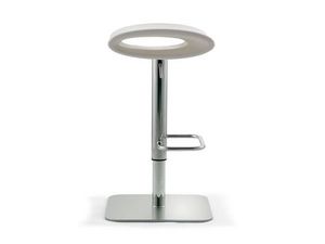 Ipanema adjustable, Swivel stool with adjustable height, seat in colored polyethylene, for lounge bar