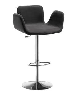 Light SG, Swivel stool in metal, adjustable height