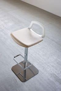 Pop, Design barstool, metal base, back-handle