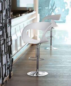 Raff SG, Design barstool with adjustable height, for Kitchen and Bar