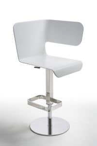 TWISS stool, Design stool, with chrome base, adjustable