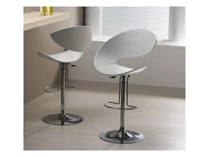 Twist SG H, Design swivel barstool with footrest, for Kitchen