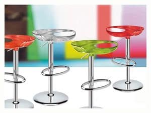 Zoe stool, Swivel and adjustable stool, several colours