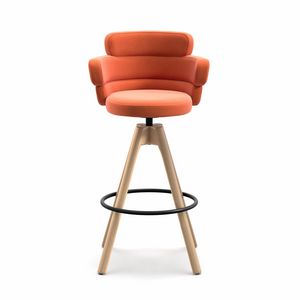 Dam ST XL 4WL, Swivel stool with wooden legs