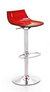 SG 343, Swivel stool with seat in transparent plastic