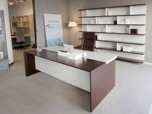 San Marco executive desk, Elegant executive office desk, Minimal lines office furniture